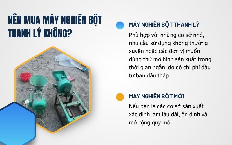 Nên mua máy nghiền bột thanh lý không?