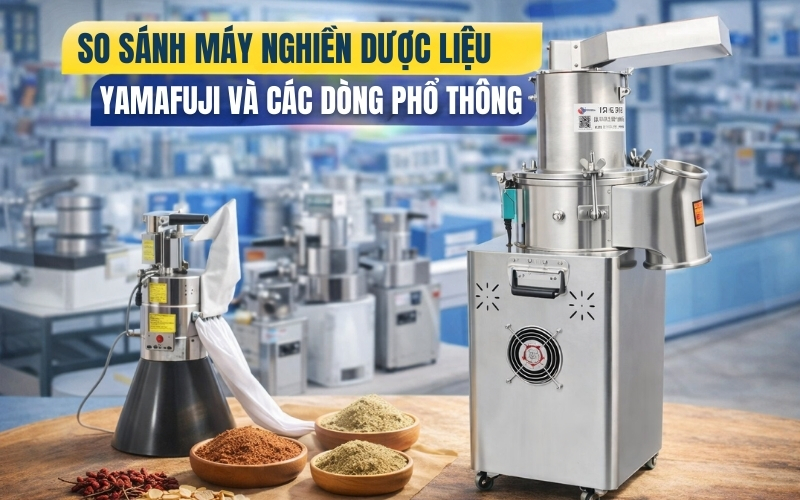 So sánh máy nghiền dược liệu Yamafuji và các dòng phổ thông
