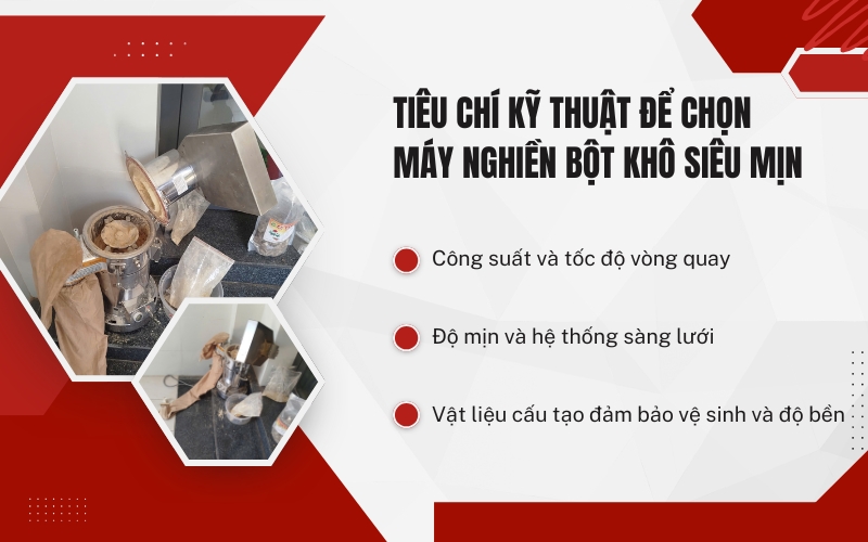 Tiêu chí kỹ thuật để chọn máy nghiền bột khô siêu mịn