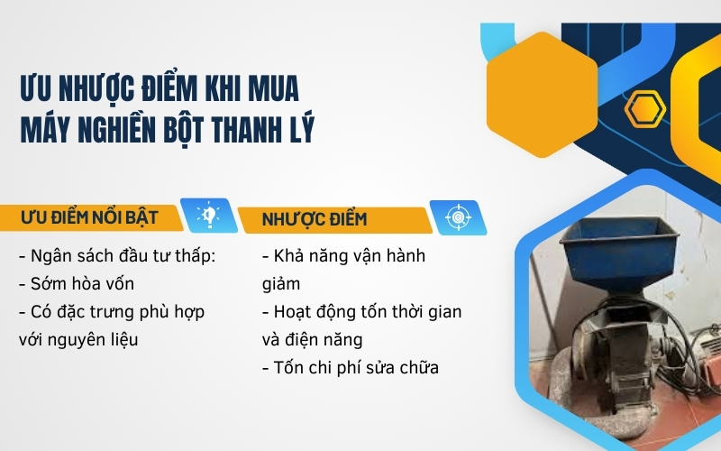 Có nên mua máy nghiền bột thanh lý không? Lưu ý khi mua