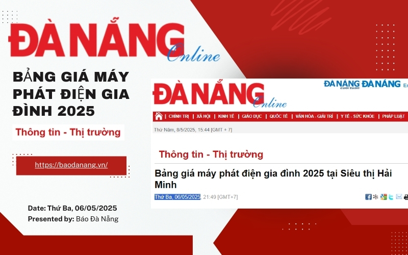 Baodanang.vn Review Giá Máy Phát Điện Gia Đình Hải Minh 