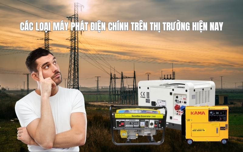 Các Loại Máy Phát Điện Chính Trên Thị Trường Hiện Nay