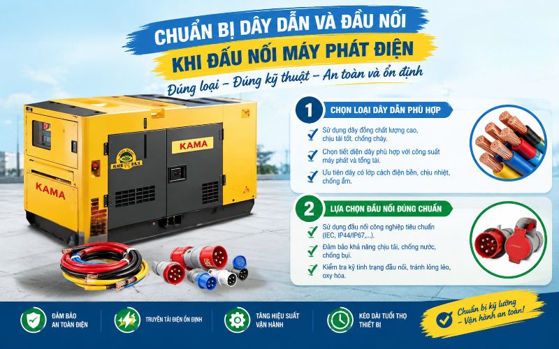 Chuẩn bị dây dẫn và đầu nối