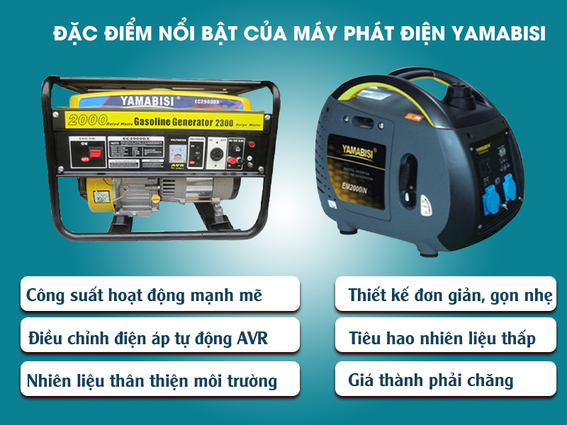 Đặc điểm nổi bật của máy phát điện Yamabisi