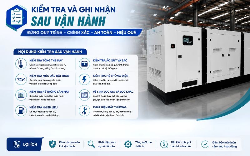Kiểm tra và ghi nhận sau vận hành