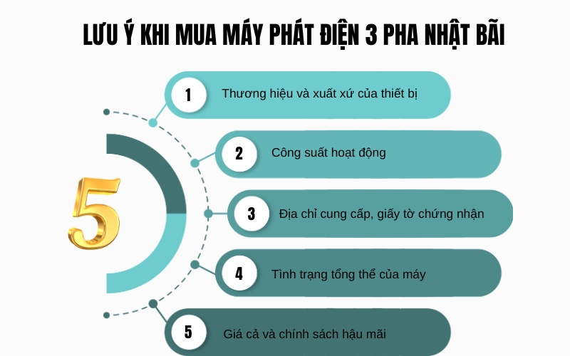 Lưu ý khi mua máy phát điện 3 pha Nhật Bãi