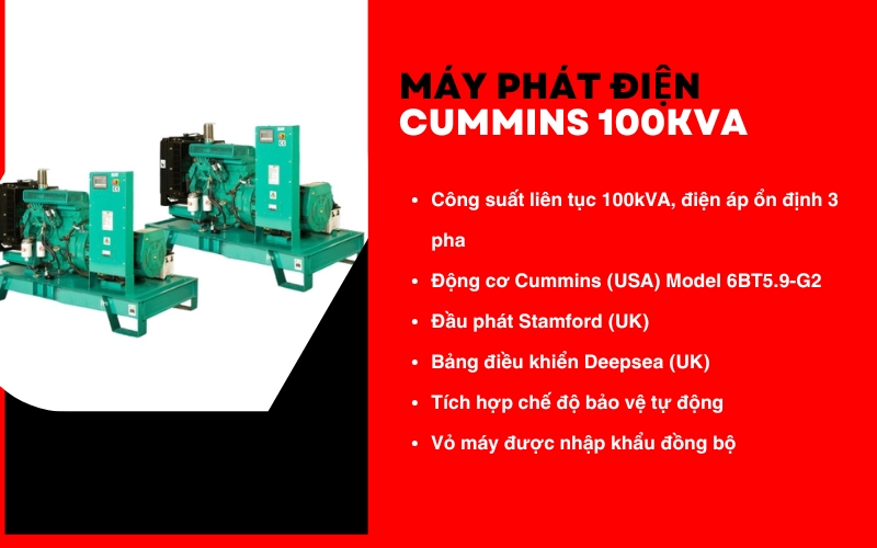 Máy phát điện Cummins 100kVA