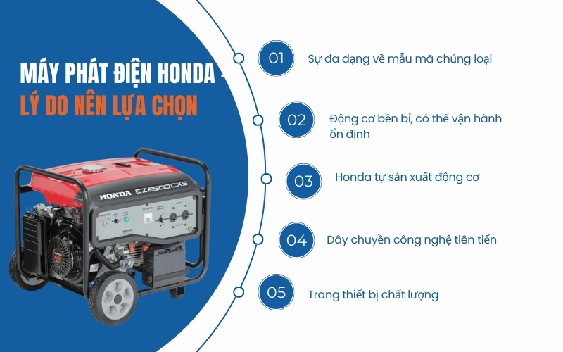 Máy phát điện Honda – lý do nên lựa chọn