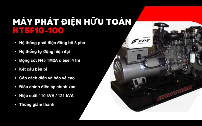 Máy phát điện Hữu Toàn HT5F10-100KVA