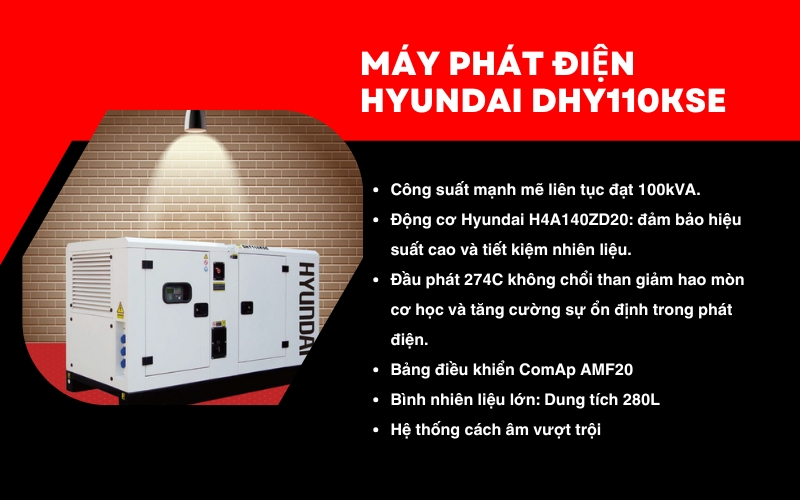 Máy phát điện Hyundai DHY110KSE