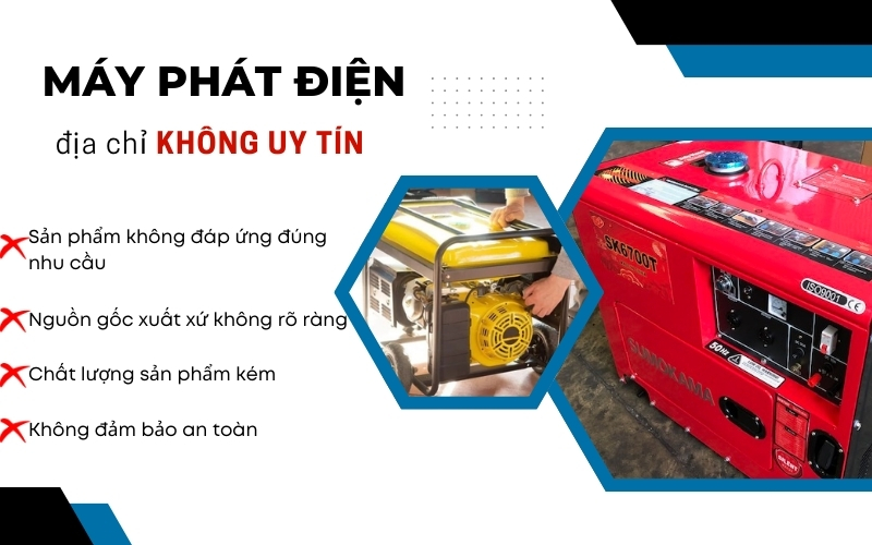 rủi ro khi mua máy phát tại địa chỉ không uy tín