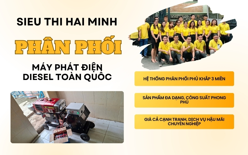 Siêu thị Hải Minh, hệ thống phân phối máy phát điện Diesel toàn quốc