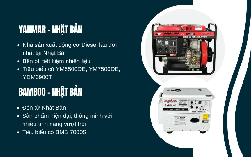 Thương Hiệu Máy Phát Điện Chạy Dầu Gia Đình Hàng Đầu