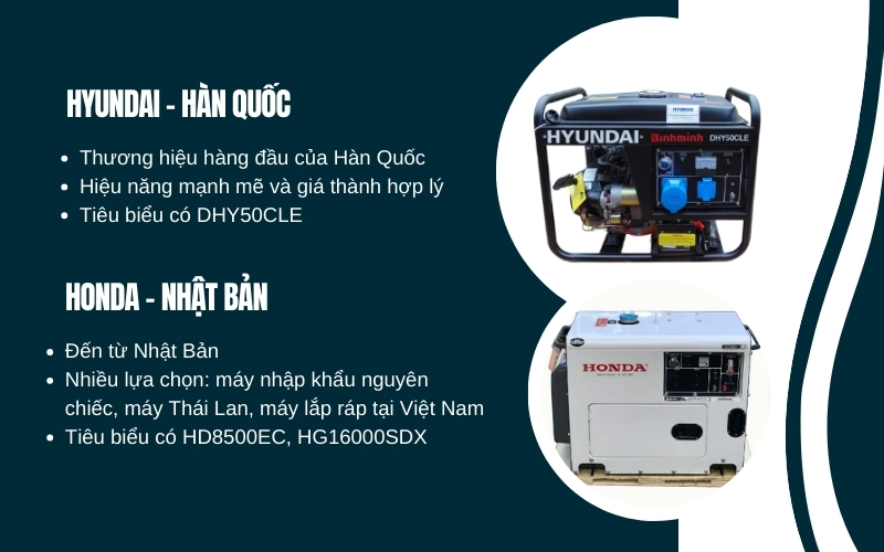 Thương Hiệu Máy Phát Điện Chạy Dầu Gia Đình Hàng Đầu