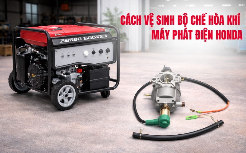 Cách Vệ Sinh Bộ Chế Hòa Khí Máy Phát Điện Honda