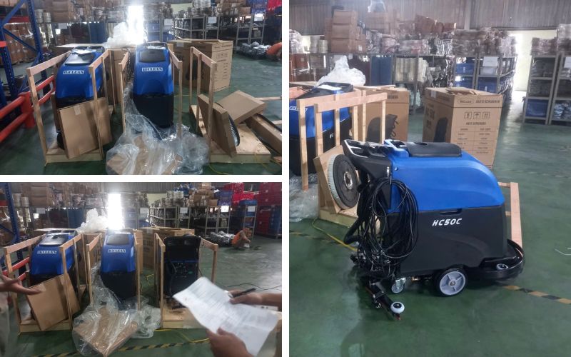 Kỹ thuật bàn giao Máy chà sàn Hiclean HC50C cho khách