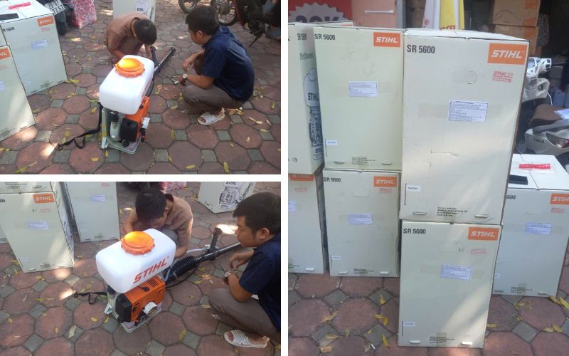 Kỹ thuật bàn giao Máy phun thuốc khử trùng STIHL SR 5600 cho khách