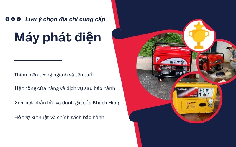 lưu ý khi chọn địa chỉ cung cấp máy phát điện