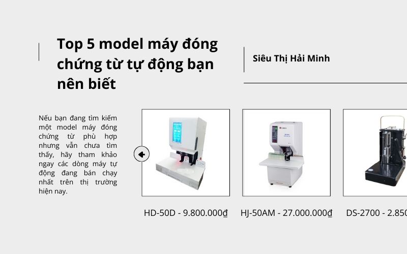 Top 5 model máy đóng chứng từ tự động bạn nên biết
