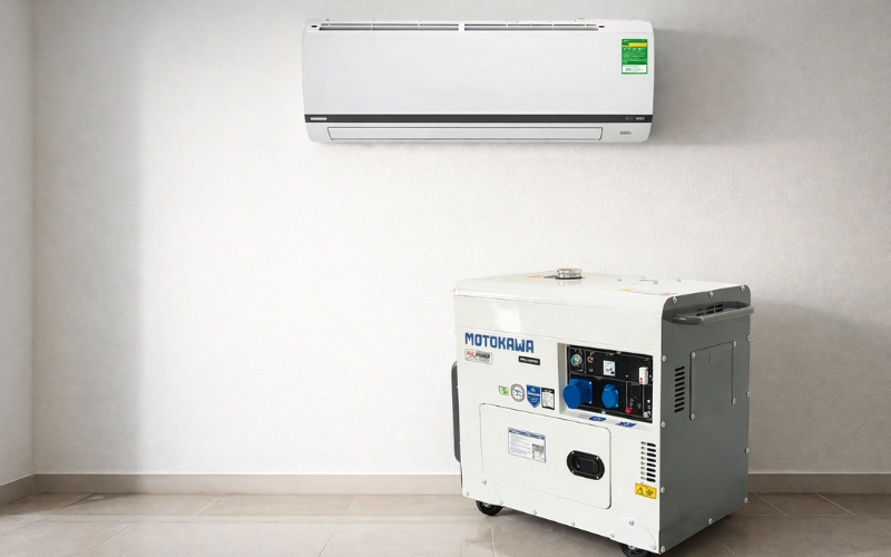 Vận hành máy trong nhà hoặc không gian kín