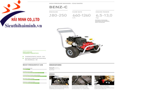 máy rửa áp lực cao chạy xăng BenZ chính hãng