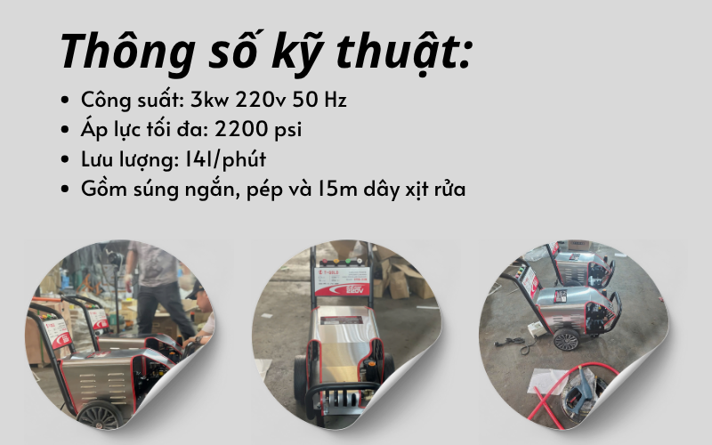 Máy phun rửa áp lực cao T-Gold 22TG-30A tự động