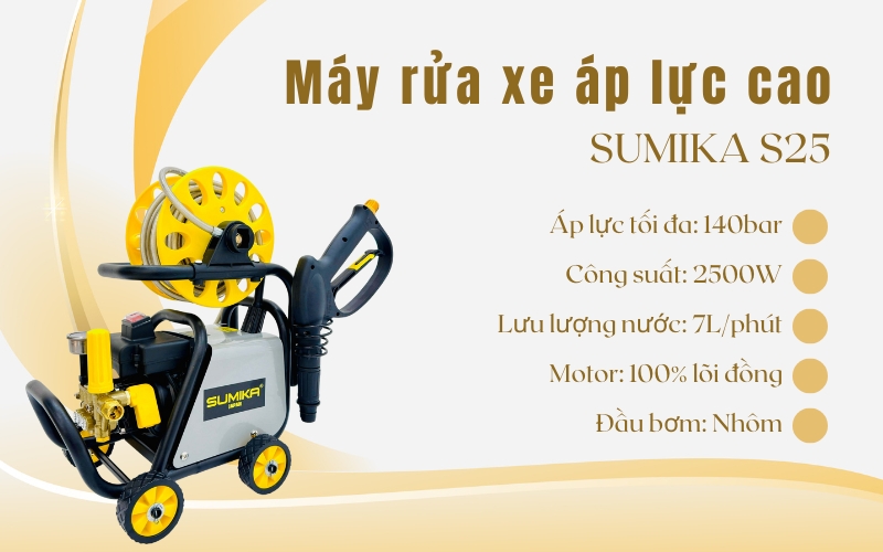 Máy rửa xe áp lực cao SUMIKA S25