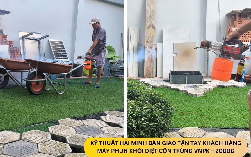 Kỹ thuật Hải Minh bàn giao Máy phun khói diệt côn trùng VNPK – 2000G