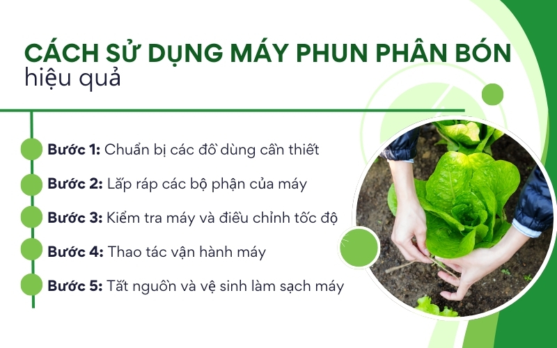 Cách sử dụng máy phun phân bón hiệu quả