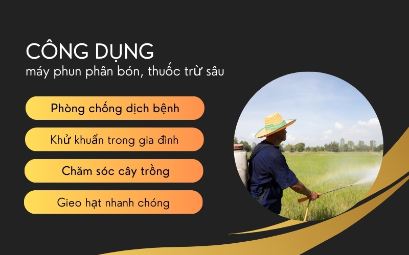 Công dụng của máy phun phân bón, thuốc trừ sâu