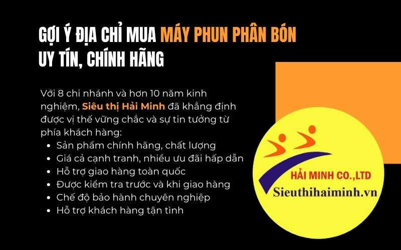 Gợi ý địa chỉ mua máy phun phân bón uy tín, chính hãng