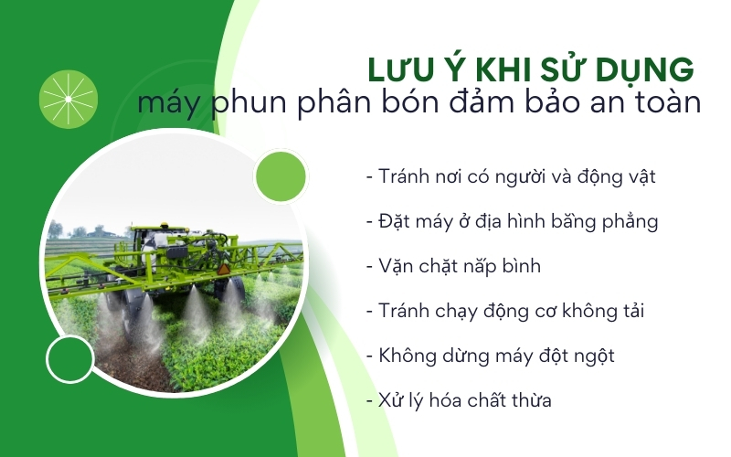 Lưu ý khi sử dụng máy phun phân bón đảm bảo an toàn