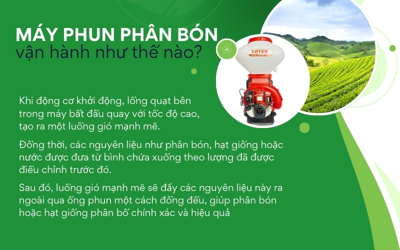 Máy phun phân bón vận hành như thế nào?