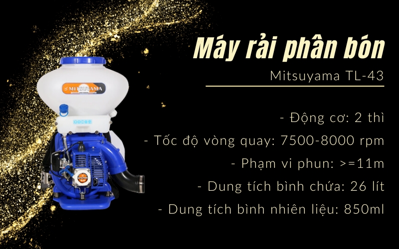 Máy rải phân bón Mitsuyama TL-43