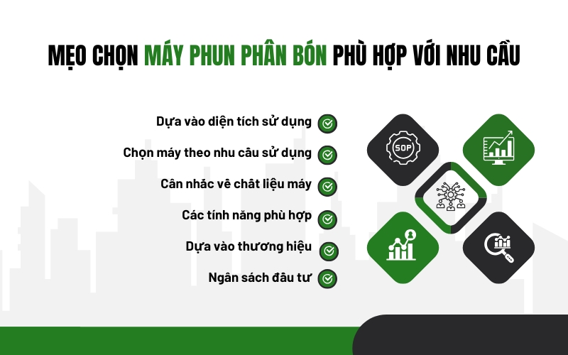 Mẹo chọn máy phun phân bón phù hợp với nhu cầu