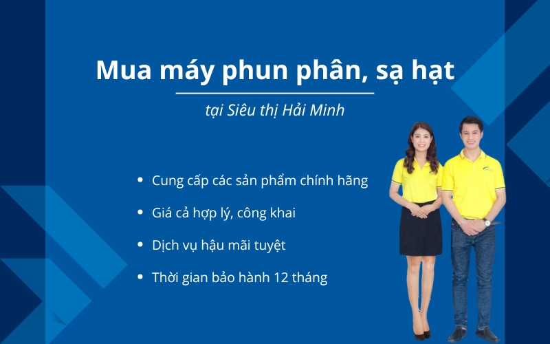 Mua máy phun phân, sạ hạt ở Siêu thị Hải Minh