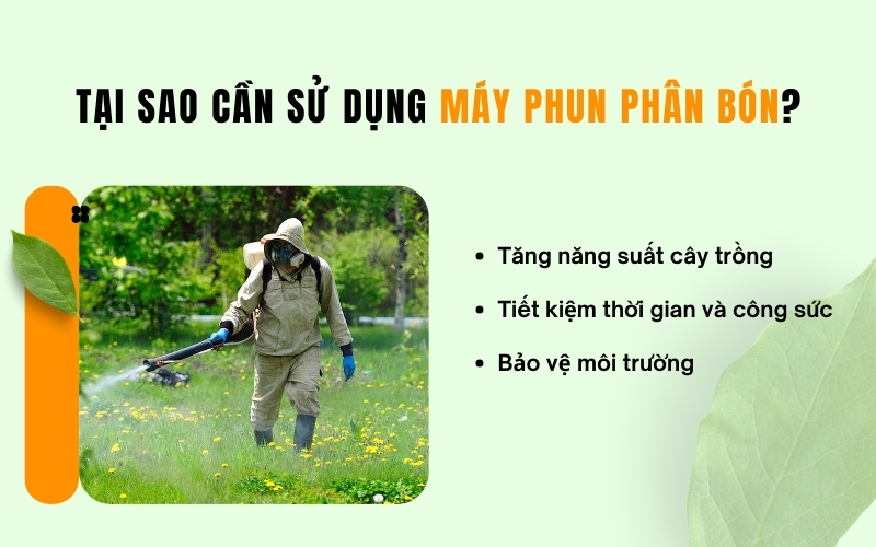 Tại sao cần sử dụng máy phun phân bón?