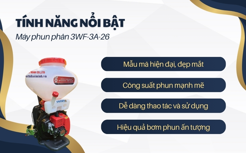 Tính năng nổi bật của Máy phun phân 3WF-3A-26