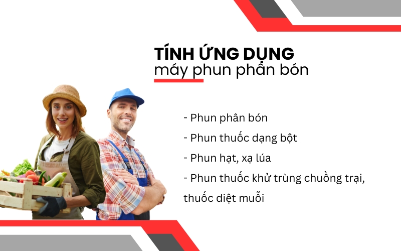 Tính ứng dụng của máy phun phân bón