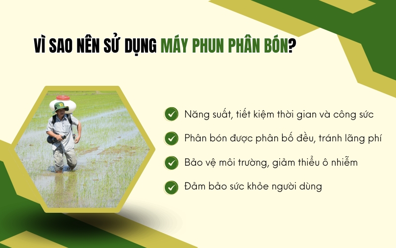 Vì sao nên sử dụng máy phun phân bón?