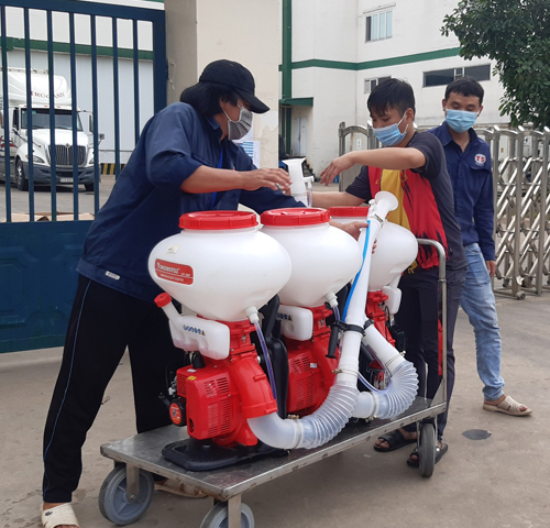 Bàn giao Máy phun thuốc khử trùng Yokomotoz DP-3WF cho khách
