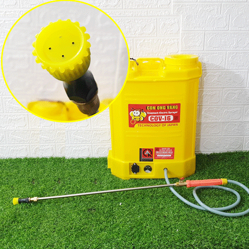 Bình xịt điện COV 16L với các đầu phun khác nhau