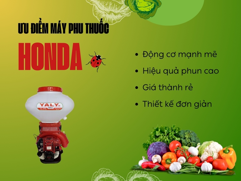 Ưu điểm của máy phun thuốc trừ sâu Honda