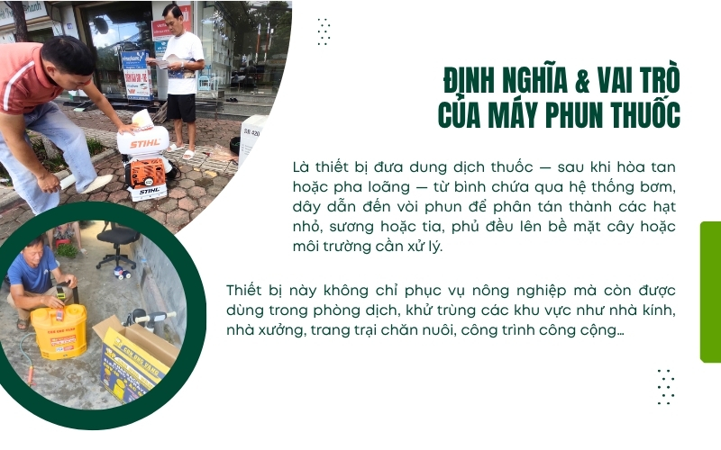 Định nghĩa & vai trò của máy phun thuốc