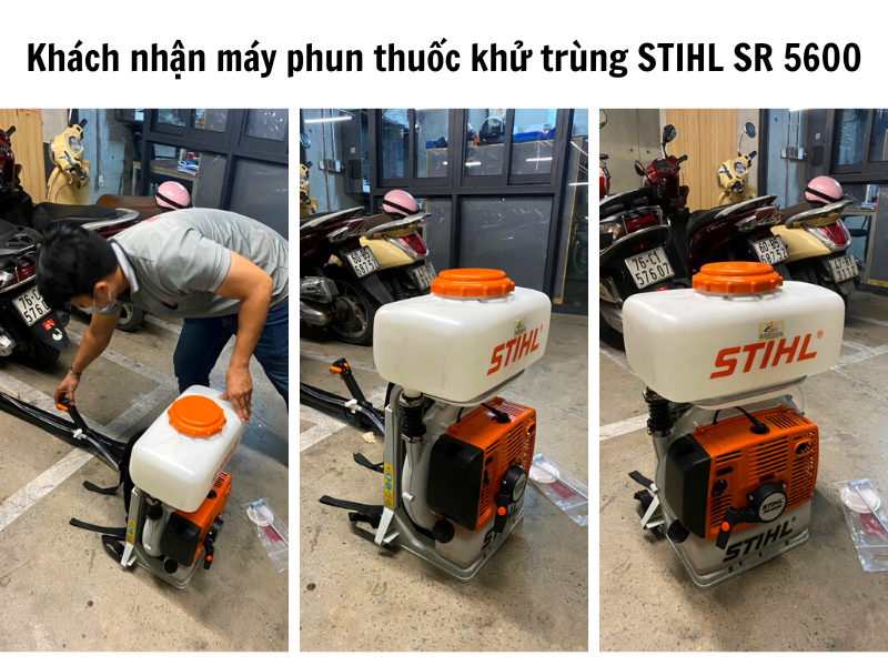 khách nhận máy phun thuốc khử trùng
