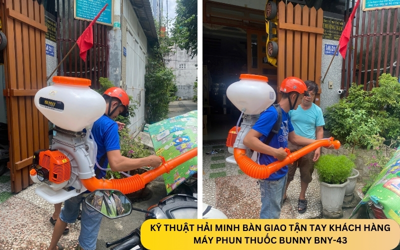 Kỹ thuật Hải Minh bàn giao Máy Phun Thuốc Bunny BNY-43