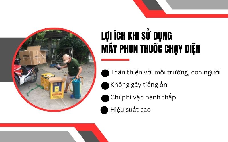 Lợi ích khi sử dụng máy phun thuốc chạy điện