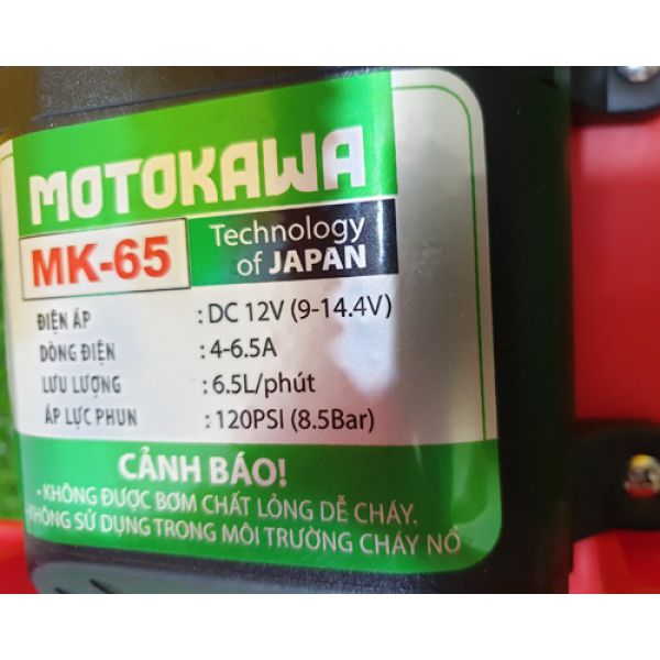 Photo - Máy phun thuốc chạy điện cầm tay Motokawa MK-65