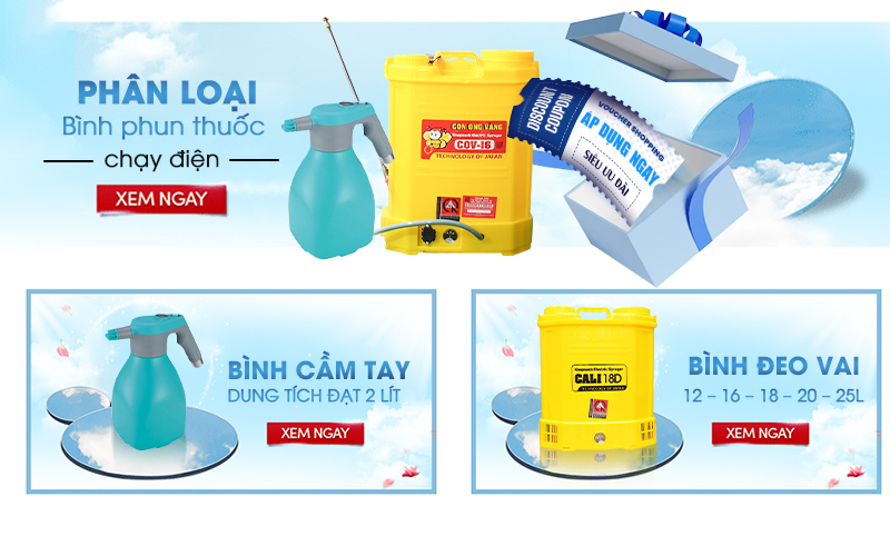 Phân loại bình phun thuốc chạy điện