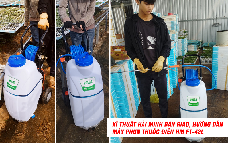 ban giao Máy phun thuốc điện HM FT-42L